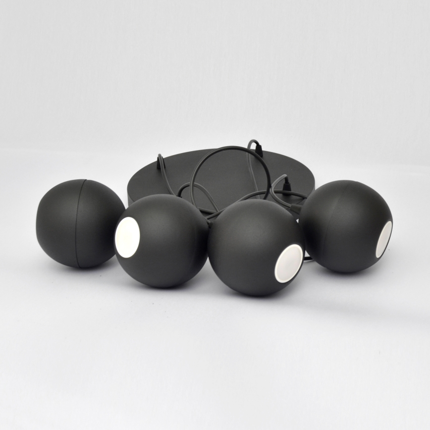 Candelabro suspenso LED MIDWAY 4xGU10/4,8W/230V preto
