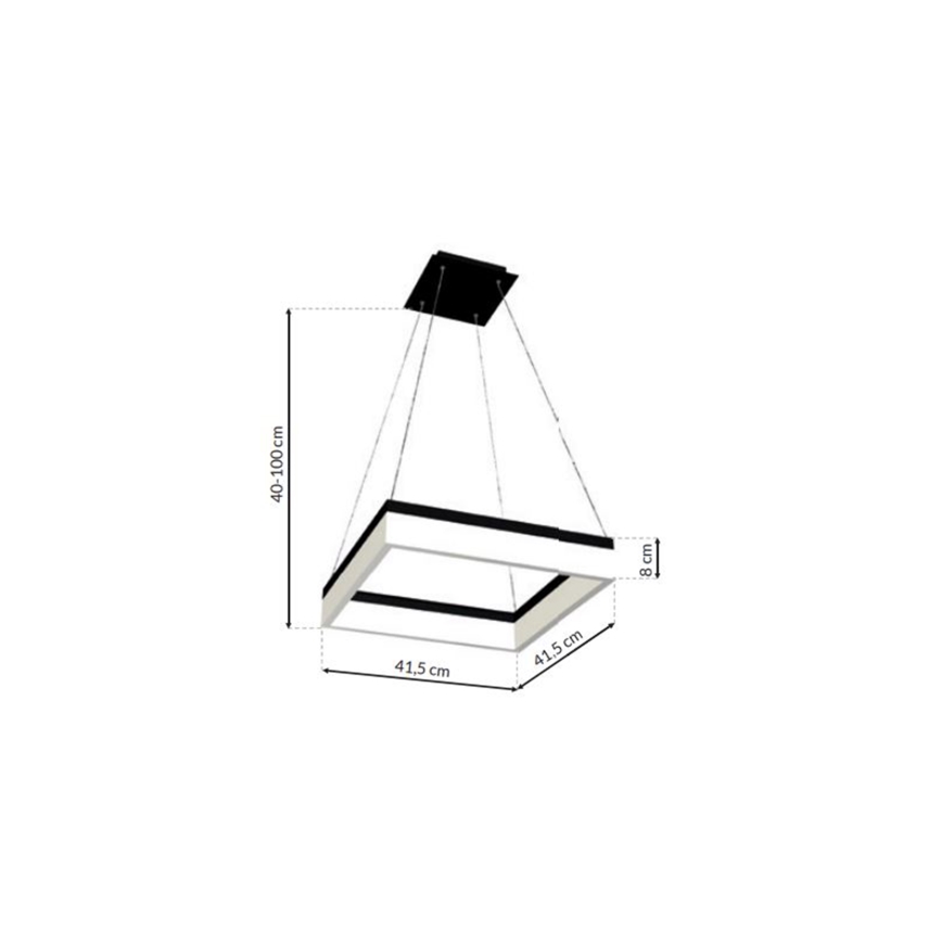 Candelabro suspenso LED NERO 1xLED/32W/230V