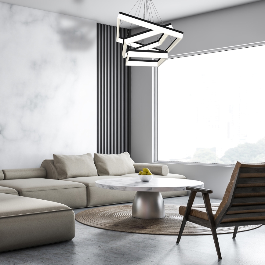 Candelabro suspenso LED NERO 3xLED/140W/230V