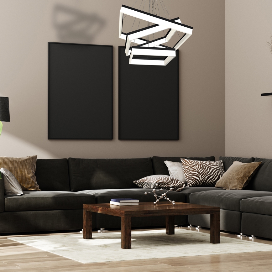 Candelabro suspenso LED NERO 3xLED/140W/230V