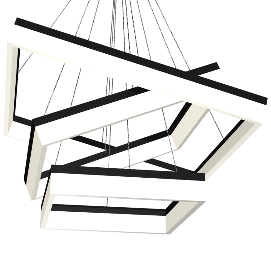 Candelabro suspenso LED NERO 3xLED/140W/230V