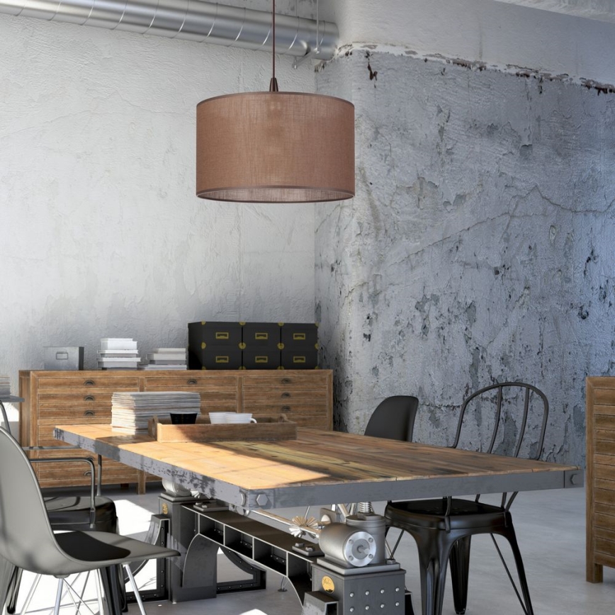 Candelabro suspenso LED NOEL 1xE27/60W/230V castanho