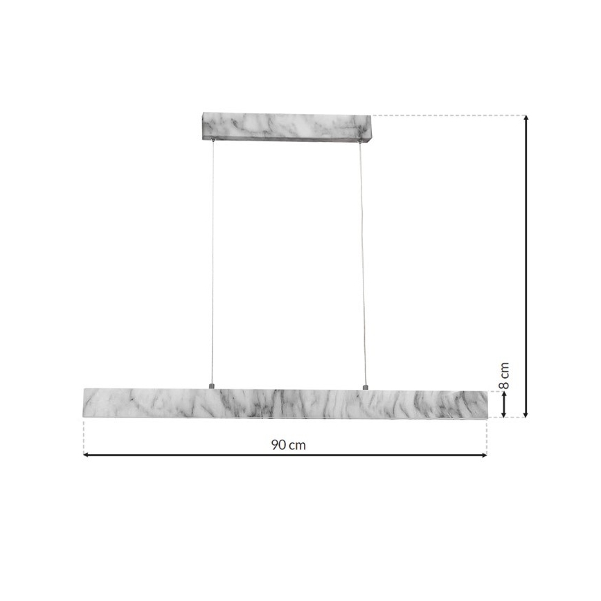 Candelabro suspenso LED PIERCE LED/18W/230V  branco/cinzento