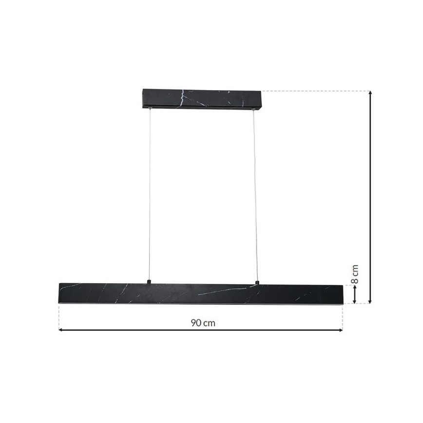 Candelabro suspenso LED PIERCE LED/18W/230V preto