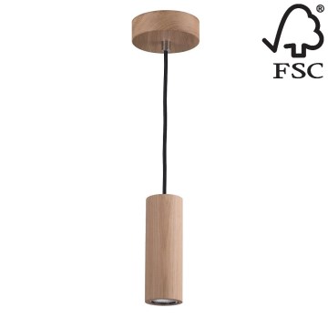 Candelabro suspenso LED PIPE 1xGU10/5W/230V carvalho mate - certificado por FSC