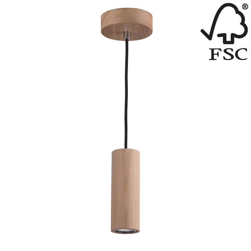 Candelabro suspenso LED PIPE 1xGU10/5W/230V carvalho mate - certificado por FSC