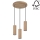 Candelabro suspenso LED PIPE 3xGU10/5W/230V carvalho mate - certificado por FSC