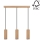 Candelabro suspenso LED PIPE 3xGU10/5W/230V carvalho mate - certificado por FSC