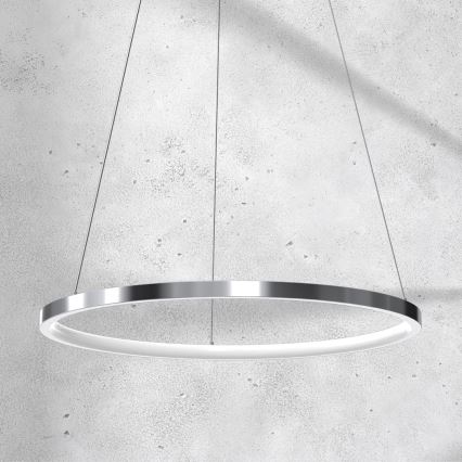 Candelabro suspenso LED ROTONDA LED/27W/230V cromado brilhante
