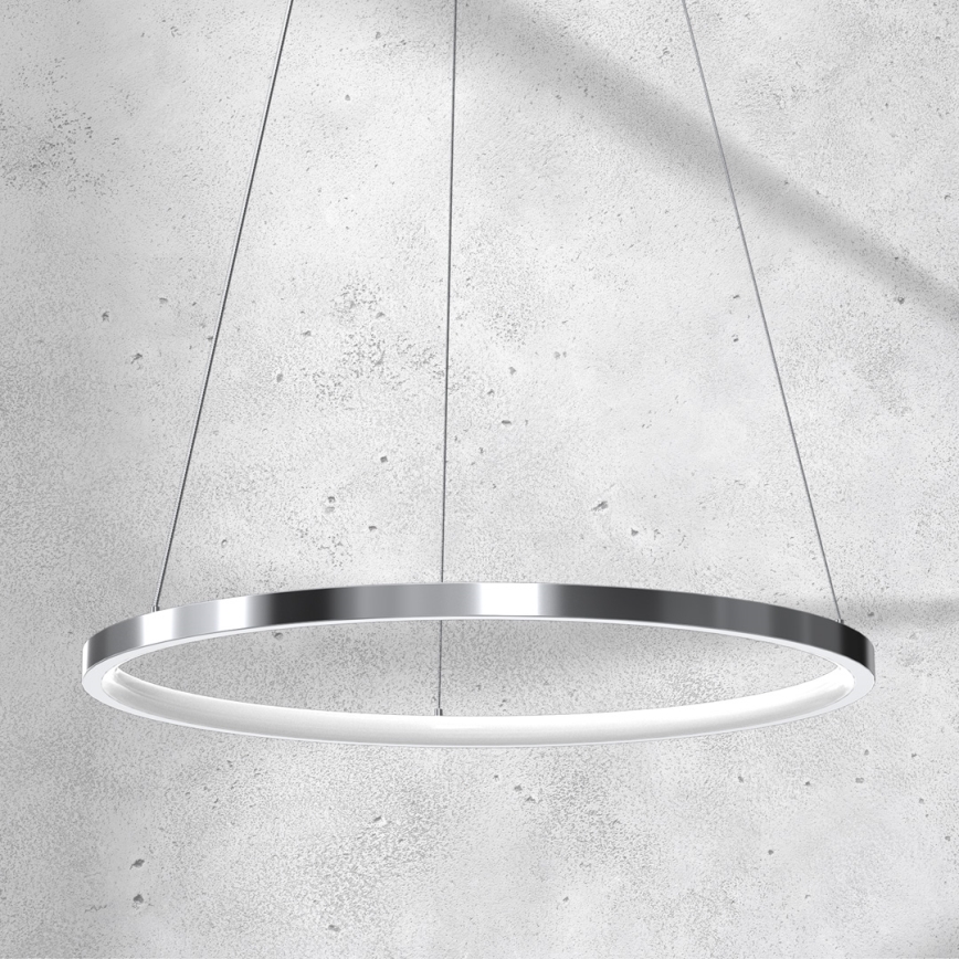 Candelabro suspenso LED ROTONDA LED/27W/230V cromado brilhante