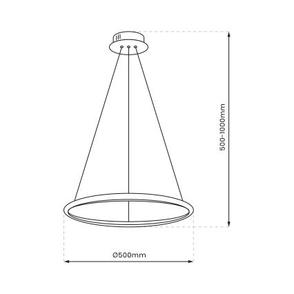Candelabro suspenso LED ROTONDA LED/27W/230V cromado brilhante