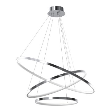 Candelabro suspenso LED ROTONDA LED/93W/230V cromado brilhante