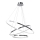 Candelabro suspenso LED ROTONDA LED/93W/230V cromado brilhante