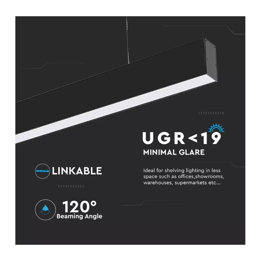 Candelabro suspenso LED SAMSUNG CHIP LED/40W/230V 3000/4000k/6400K