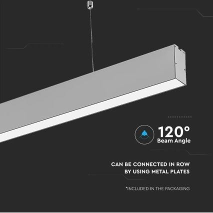 Candelabro suspenso LED SAMSUNG CHIP LED/40W/230V 4000K prateado
