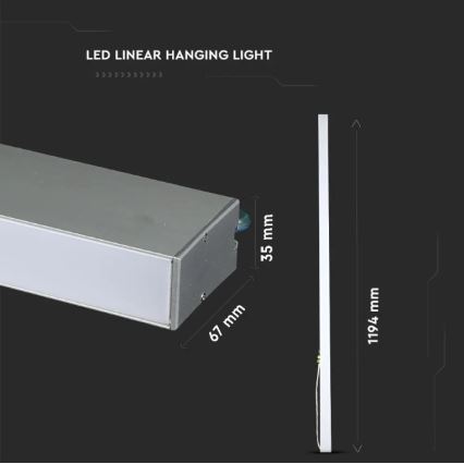Candelabro suspenso LED SAMSUNG CHIP LED/40W/230V 4000K prateado