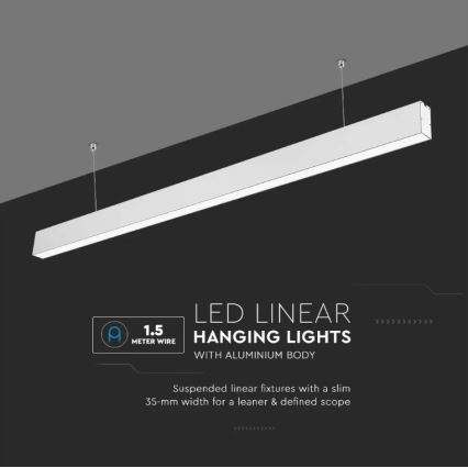 Candelabro suspenso LED SAMSUNG CHIP LED/40W/230V 6400K branco