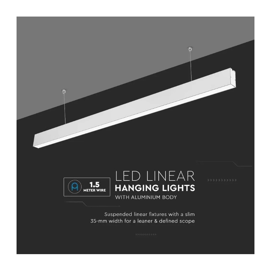 Candelabro suspenso LED SAMSUNG CHIP LED/40W/230V 6400K branco