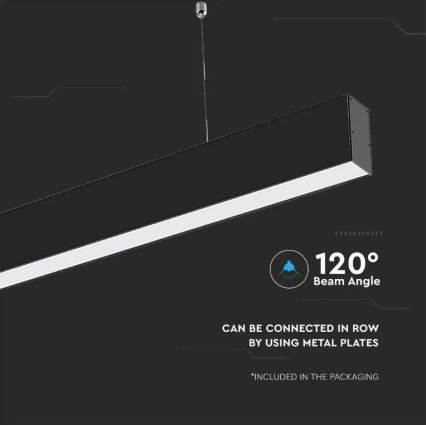 Candelabro suspenso LED SAMSUNG CHIP LED/40W/230V 6400K preto