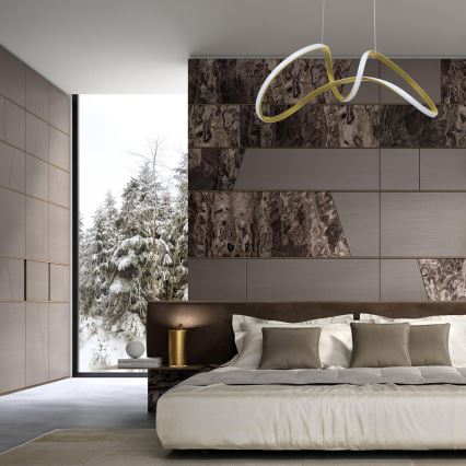 Candelabro suspenso LED TESORO LED/48W/230V dourado