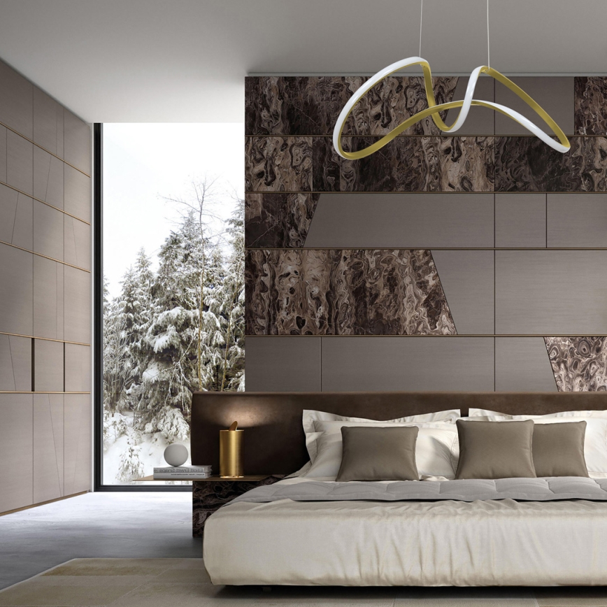 Candelabro suspenso LED TESORO LED/48W/230V dourado