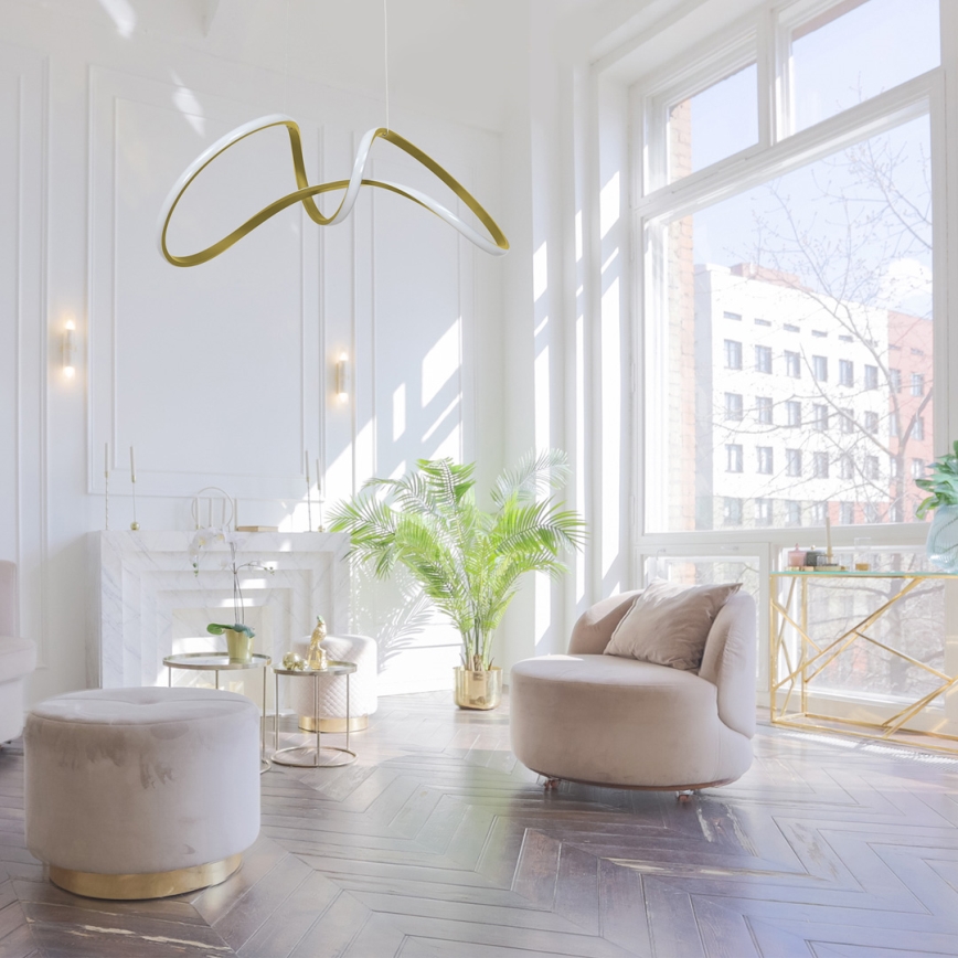 Candelabro suspenso LED TESORO LED/48W/230V dourado