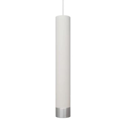 Candelabro suspenso LED TUBA 1xGU10/4,8W/230V branco/cromado mate