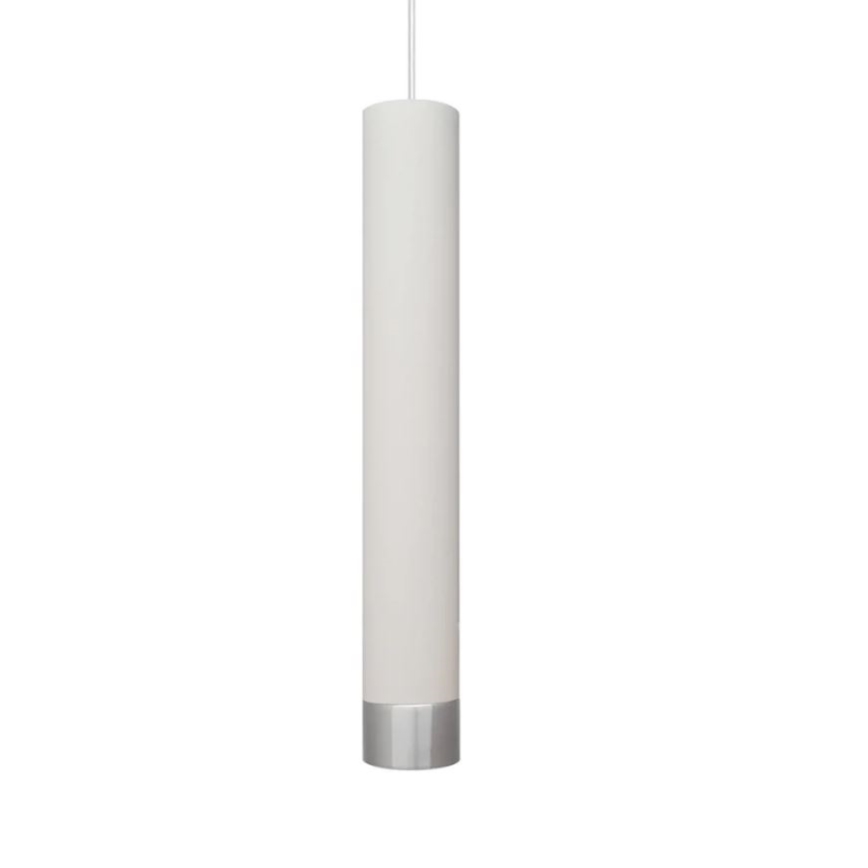 Candelabro suspenso LED TUBA 1xGU10/4,8W/230V branco/cromado mate