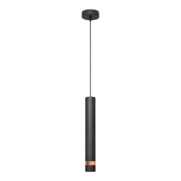 Candelabro suspenso LED TUBA 1xGU10/4,8W/230V preto/cobre