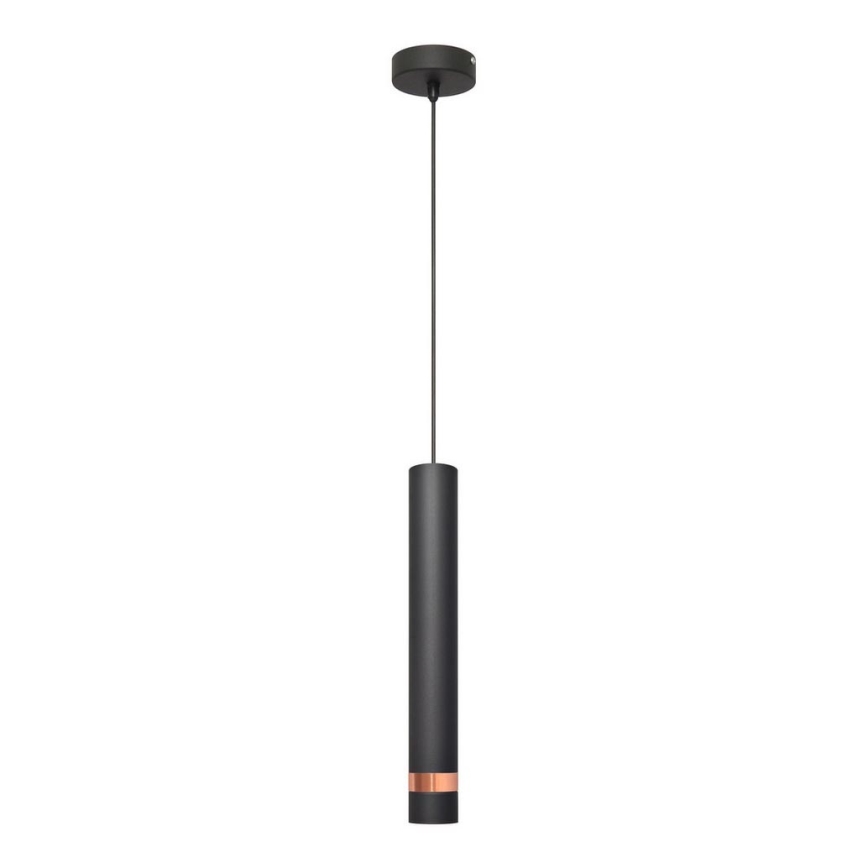 Candelabro suspenso LED TUBA 1xGU10/4,8W/230V preto/cobre