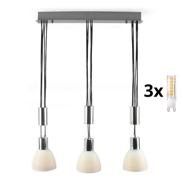 Candelabro suspenso LED WENDY 3xG9/33W/230V