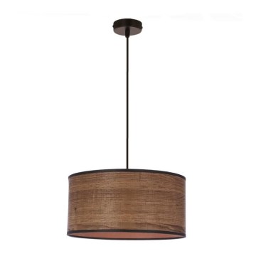 Candelabro suspenso LEGNO 1xE27/40W/230V diâmetro 30 cm castanho