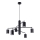 Candelabro suspenso LEMMI 6xGU10/10W/230V preto
