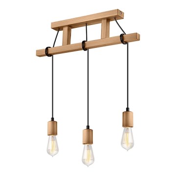 Candelabro suspenso LEON 3xE27/60W/230V faia - FSC certificado