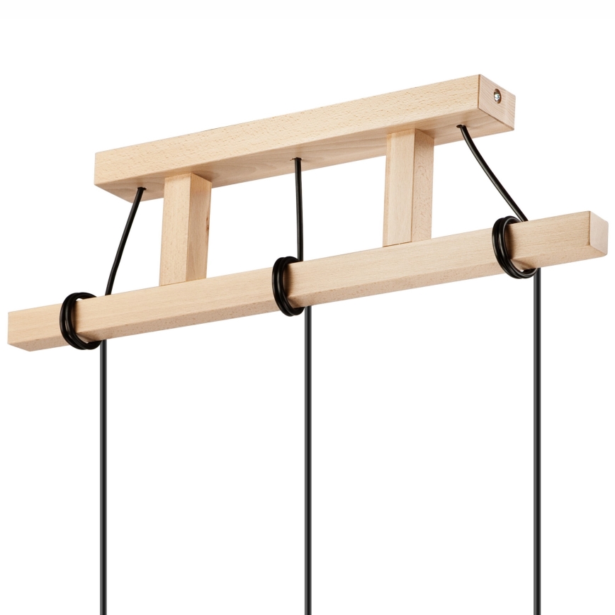 Candelabro suspenso LEON 3xE27/60W/230V faia - FSC certificado