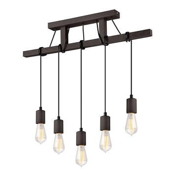 Candelabro suspenso LEON 5xE27/60W/230V faia - FSC certificado