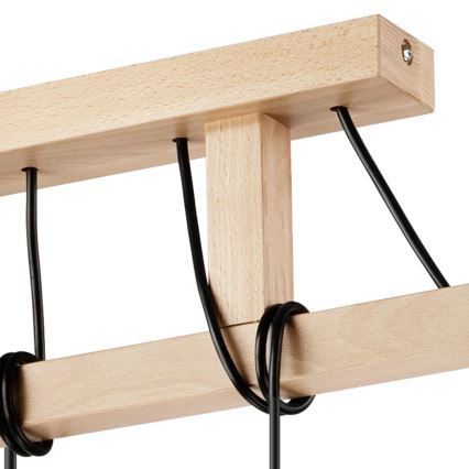Candelabro suspenso LEON 5xE27/60W/230V faia - FSC certificado