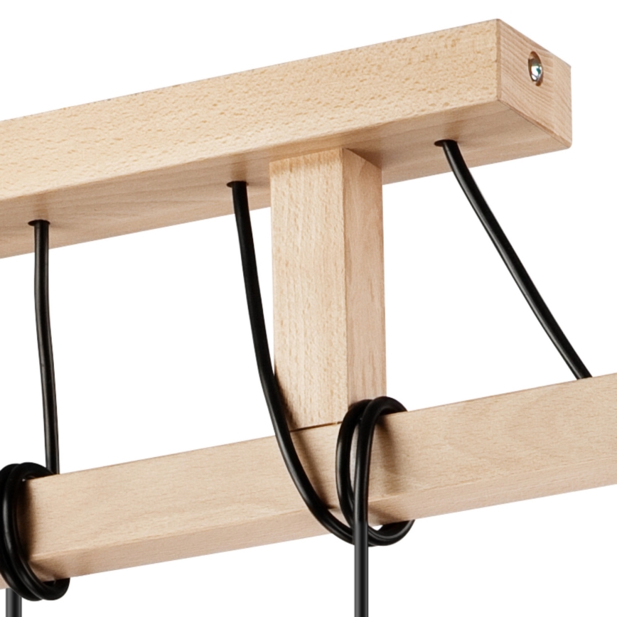 Candelabro suspenso LEON 5xE27/60W/230V faia - FSC certificado