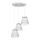 Candelabro suspenso LERDO 3xE27/60W/230V branco/cromado brilhante