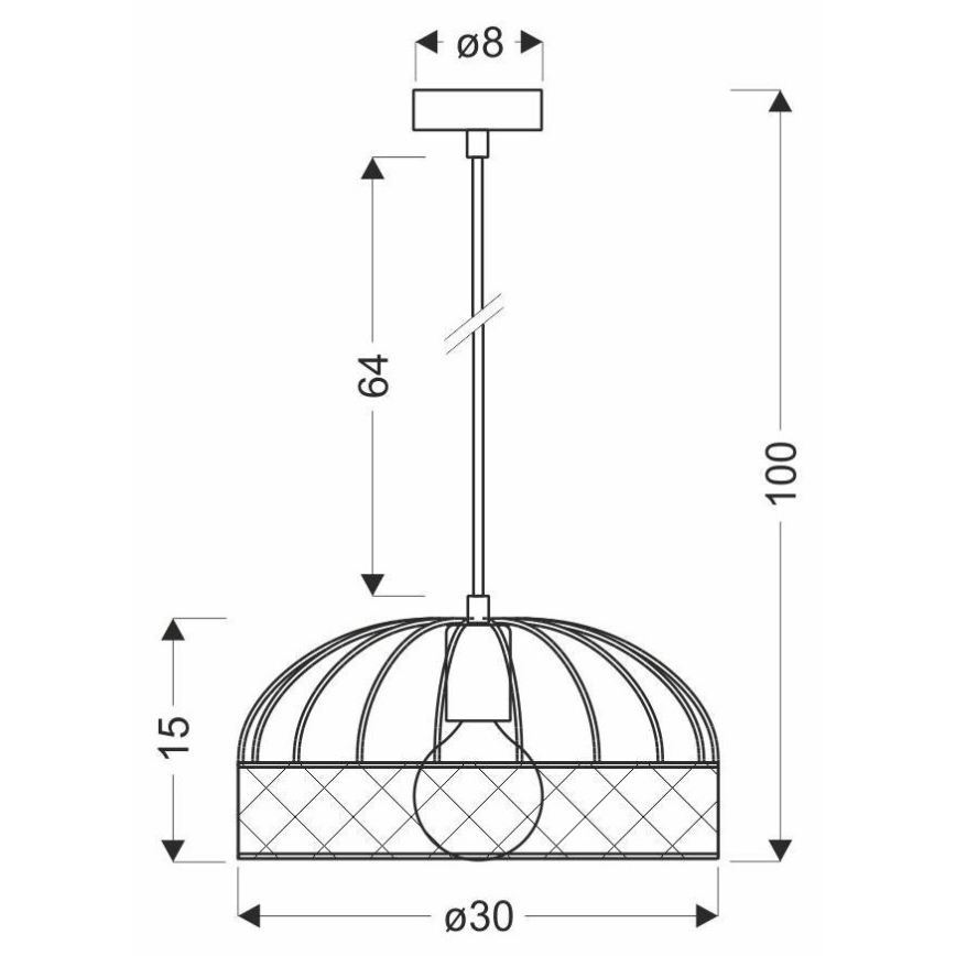 Candelabro suspenso LEVI 1xE27/40W/230V