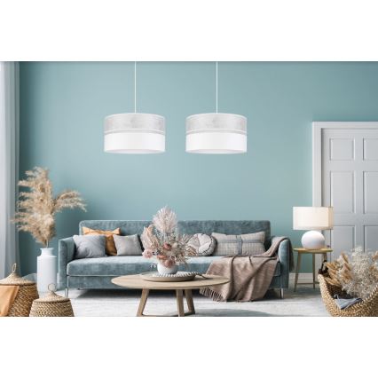 Candelabro suspenso LIMA 1xE27/60W/230V branco
