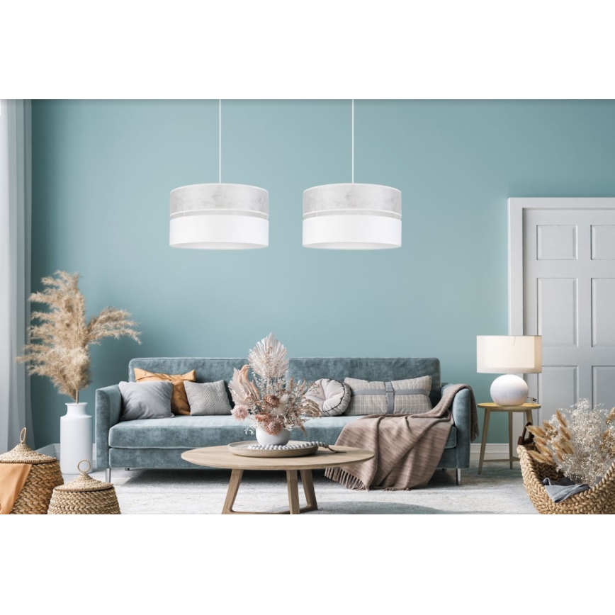 Candelabro suspenso LIMA 1xE27/60W/230V branco