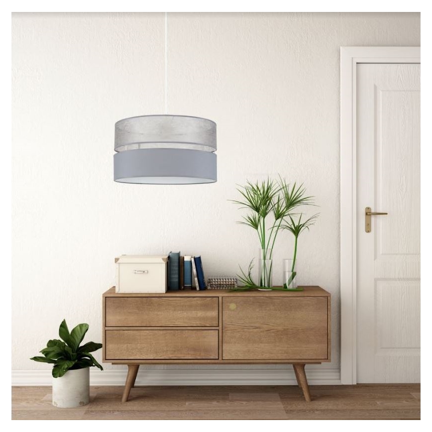 Candelabro suspenso LIMA 1xE27/60W/230V cinzento
