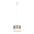 Candelabro suspenso LIMA 1xE27/60W/230V dourado/branco