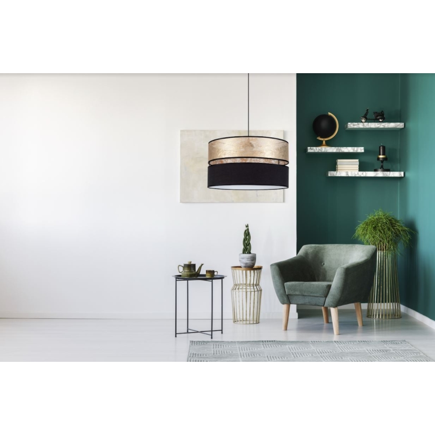 Candelabro suspenso LIMA 1xE27/60W/230V dourado/preto