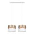 Candelabro suspenso LIMA 2xE27/60W/230V dourado/branco