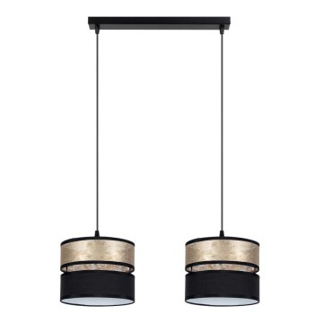 Candelabro suspenso LIMA 2xE27/60W/230V dourado/preto
