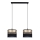 Candelabro suspenso LIMA 2xE27/60W/230V dourado/preto