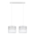 Candelabro suspenso LIMA 2xE27/60W/230V prateado/branco