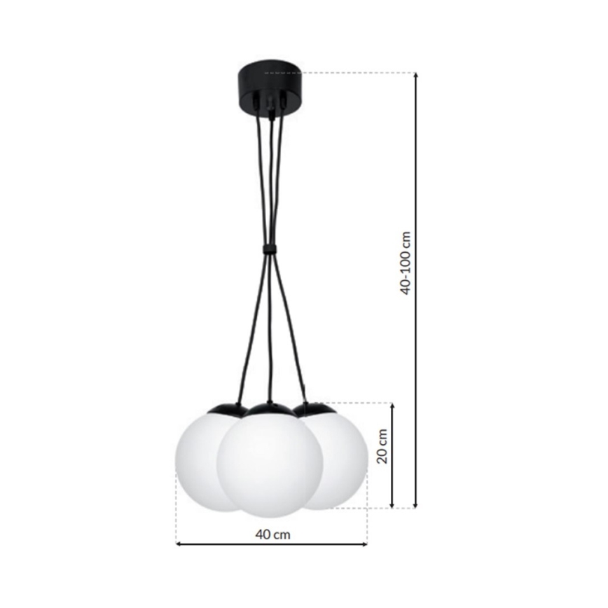 Candelabro suspenso LIMA 3xE14/40W/230V